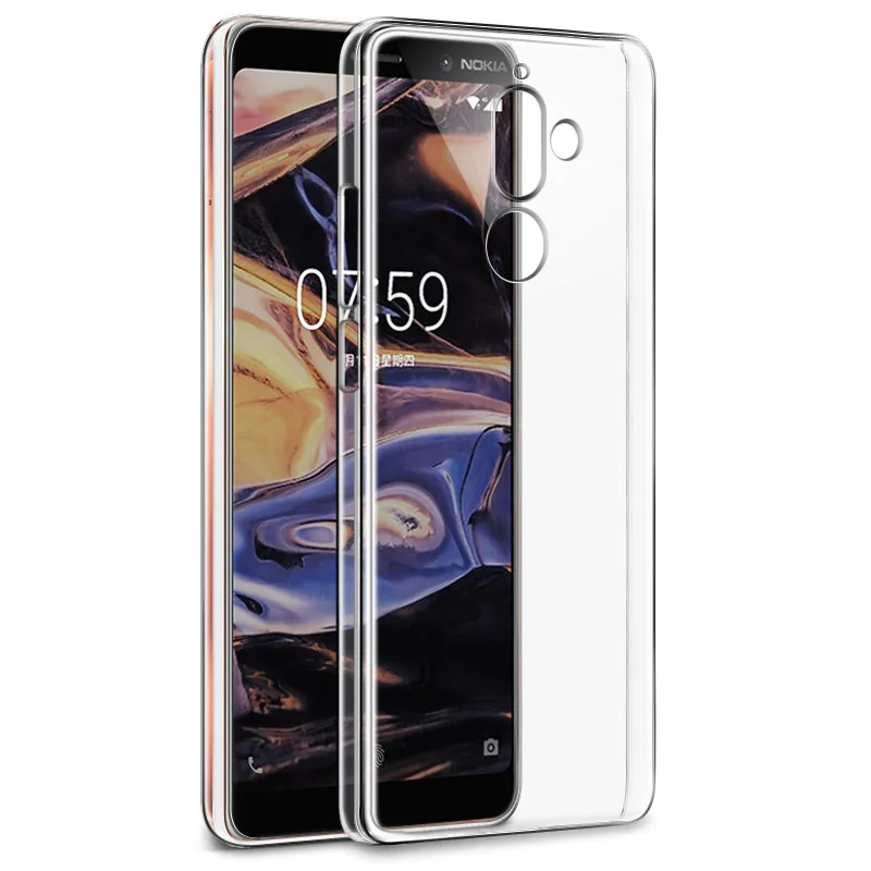 Прозрачный тонкий чехол для телефона Nokia 7 Plus Nokia7Plus TA 1062 мягкий прозрачный