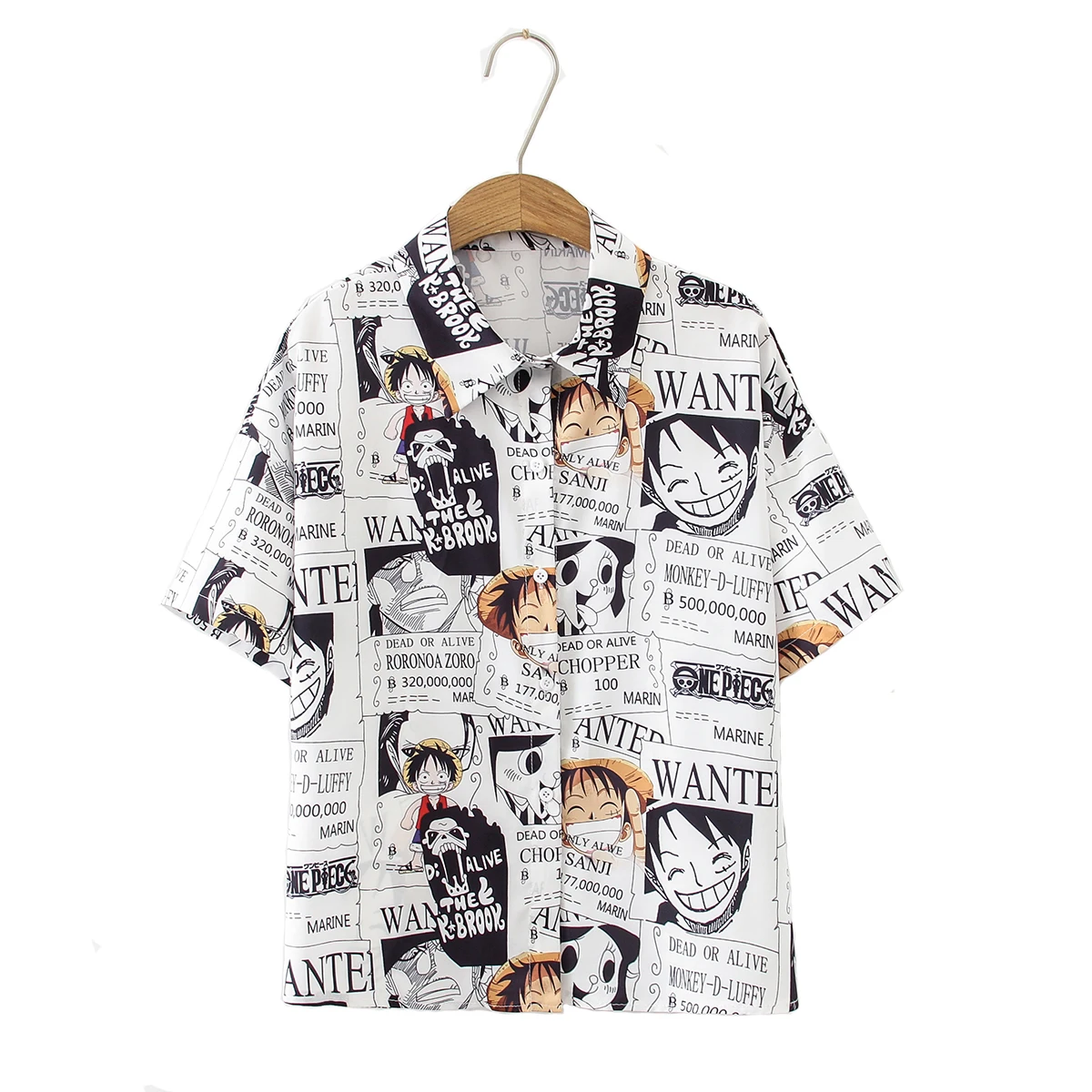 2020 Летняя женская тонкая Свободная рубашка с коротким рукавом и мультяшным принтом от AliExpress WW
