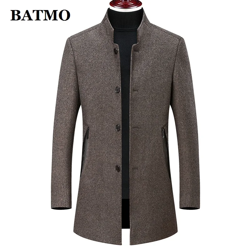 Новое поступление зимнее высококачественное шерстяное пальто BATMO для мужчин