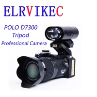elrvikec digital camera polo d7300 33million pixel auto focus professional slr video camera 24x optical zoom 3 hd lens tripod
