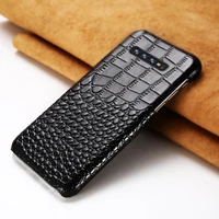 genuine leather phone case for samsung s10 plus s9 s8 note 9 8 a9 2018 luxury crocodile texture case for samsung a71 a51 a70 a50
