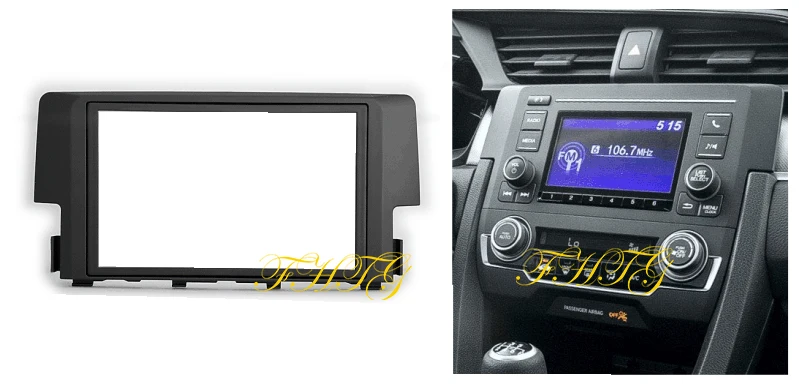 Автомобильная Радио фасция Dash Kit подходит для 2016 HONDA CIVIC двойной Din автомобильная