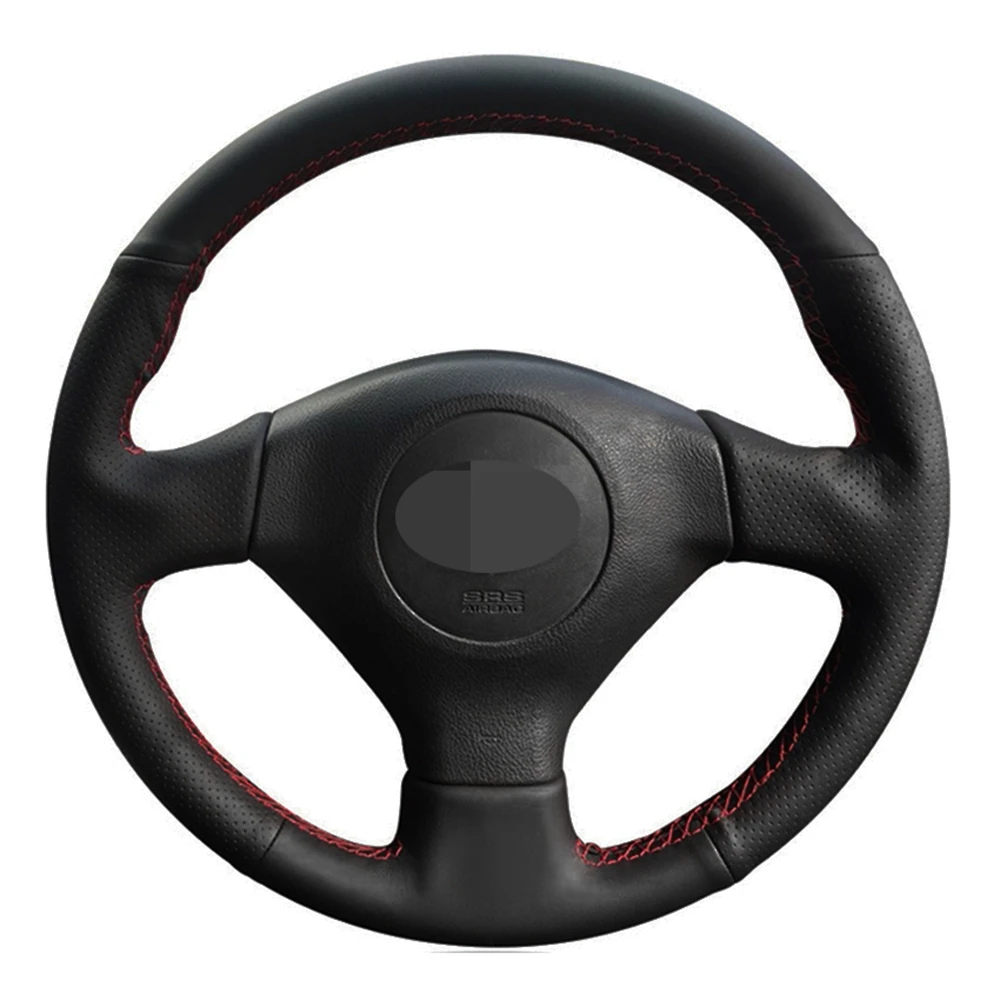 Car Steering Wheel Cover DIY Black Genuine Leather For Subaru Legacy Forester Outback Impreza WRX 2003-2007 Saab 9-2X 2005 2006