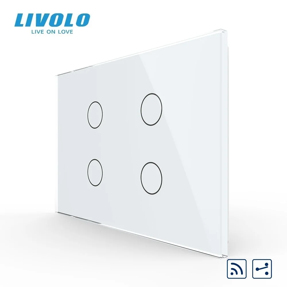 2021 сенсорный выключатель Livolo стандарт Австралии/США Стандартный 4-клавишный
