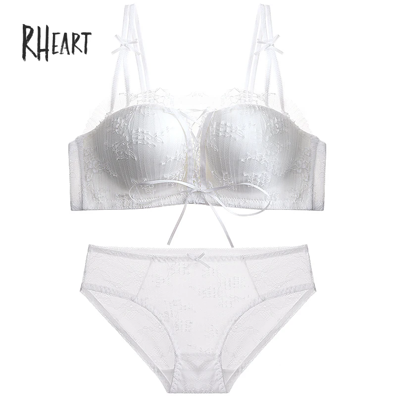 Женский комплект нижнего белья Roseheart фиолетовые и розовые кружевные хлопковые