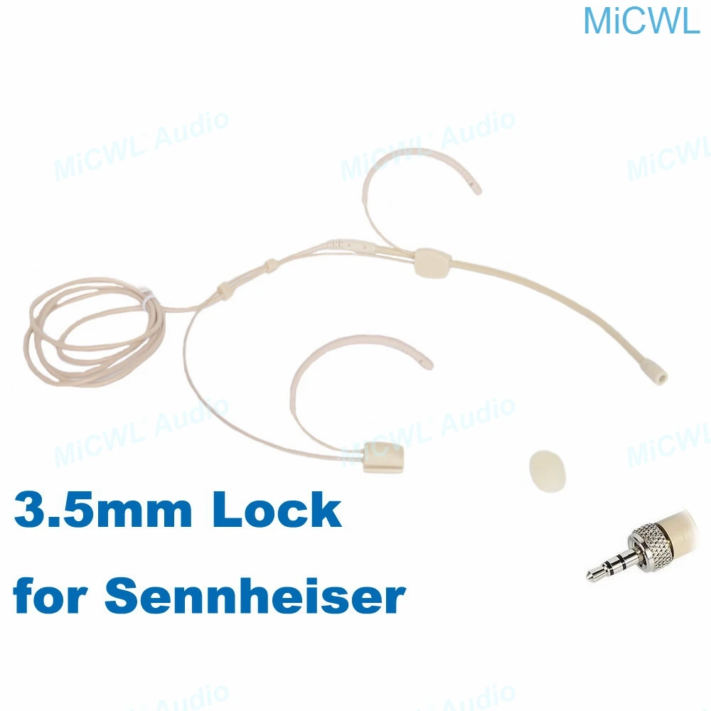 Кожа бежевая Цвет гарнитуры на голове микрофон для Sennheiser G2 G3 G4 Беспроводной