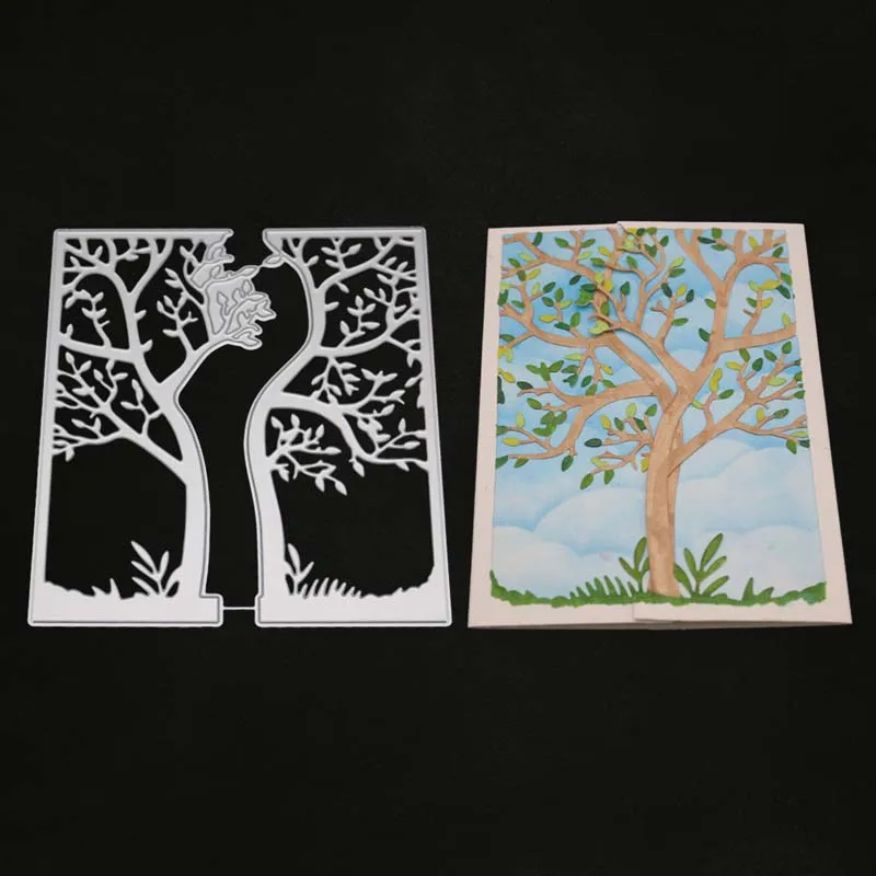 Дерево фон металлические режущие штампы Декор Скрапбукинг Ремесло для тиснения