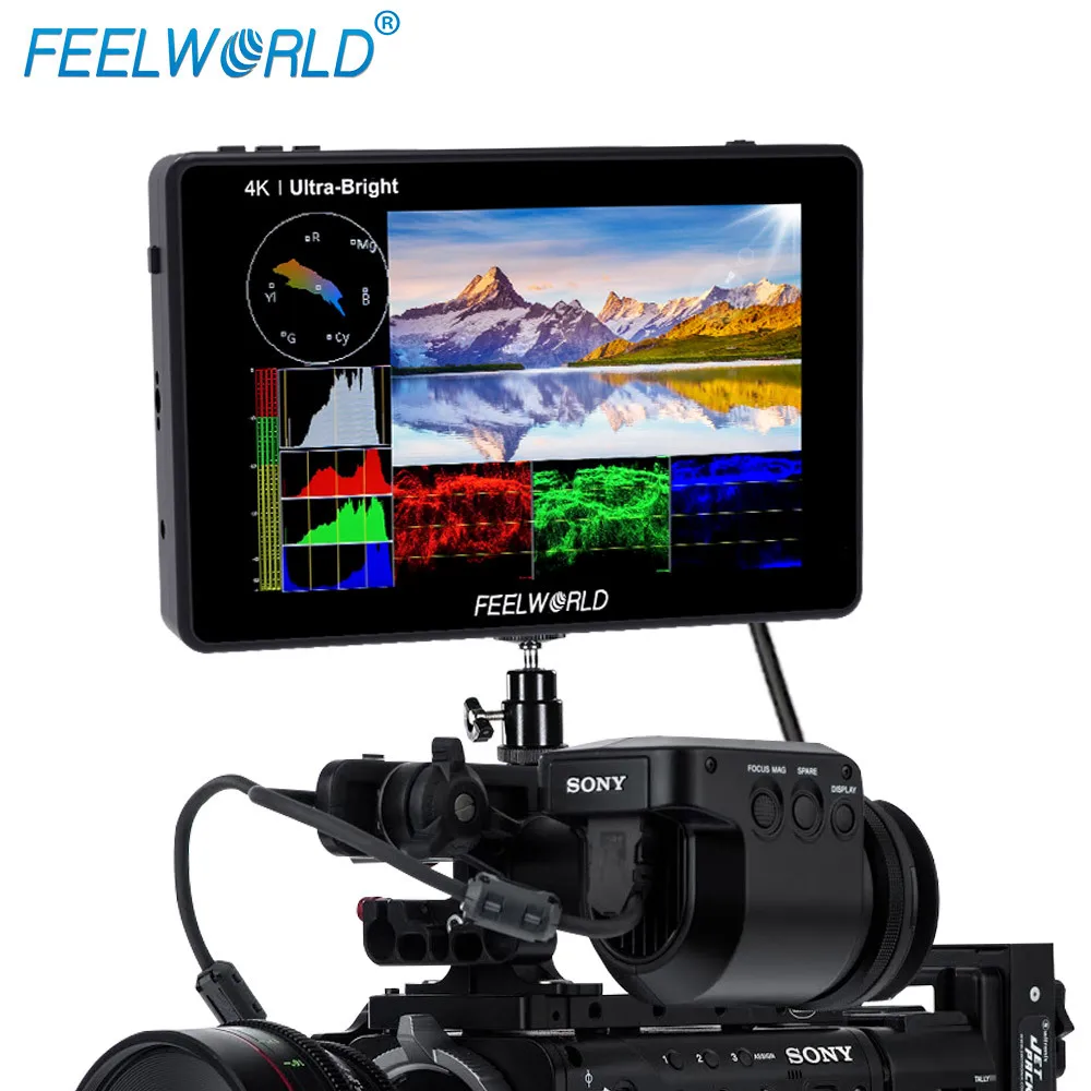 7 дюймовый 3D LUT сенсорный экран FEELWORLD LUT7S монитор формы волн 3G SDI 4K HDMI DSLR камера