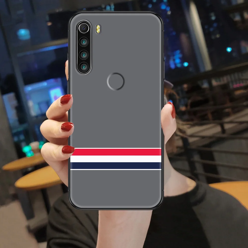 

fashion luxury brand Phone case For Xiaomi Redmi Note 7 7A 8 8T 9 9A 9S 10 K30 Pro Ultra black silicone coque tpu cell cover