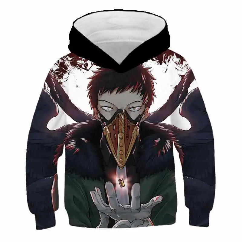 

Boys Hoodies anime Pattern Autumn Winter My hero academy Outwear Children Sweatshirts Kids Clothes Boy polyester Pullovers 4-14Y