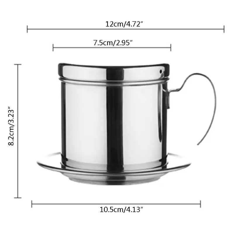 

Coffee Maker Pot, Stainless Steel Cup Vietnamese Coffee Drip Filter Maker Coffee Drip Brewer for Office, Home