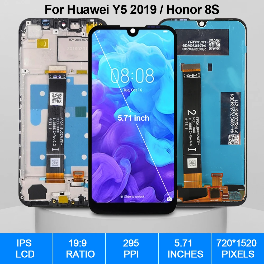 Pantalla t&aacute;ctil Original para Honor 8S, repuesto de digitalizador LCD para Huawei Y5 2019, Play8, pieza de BKK-LX2-1