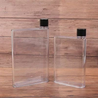 water bottle book portable fashion paper pad water bottle flat portable clear