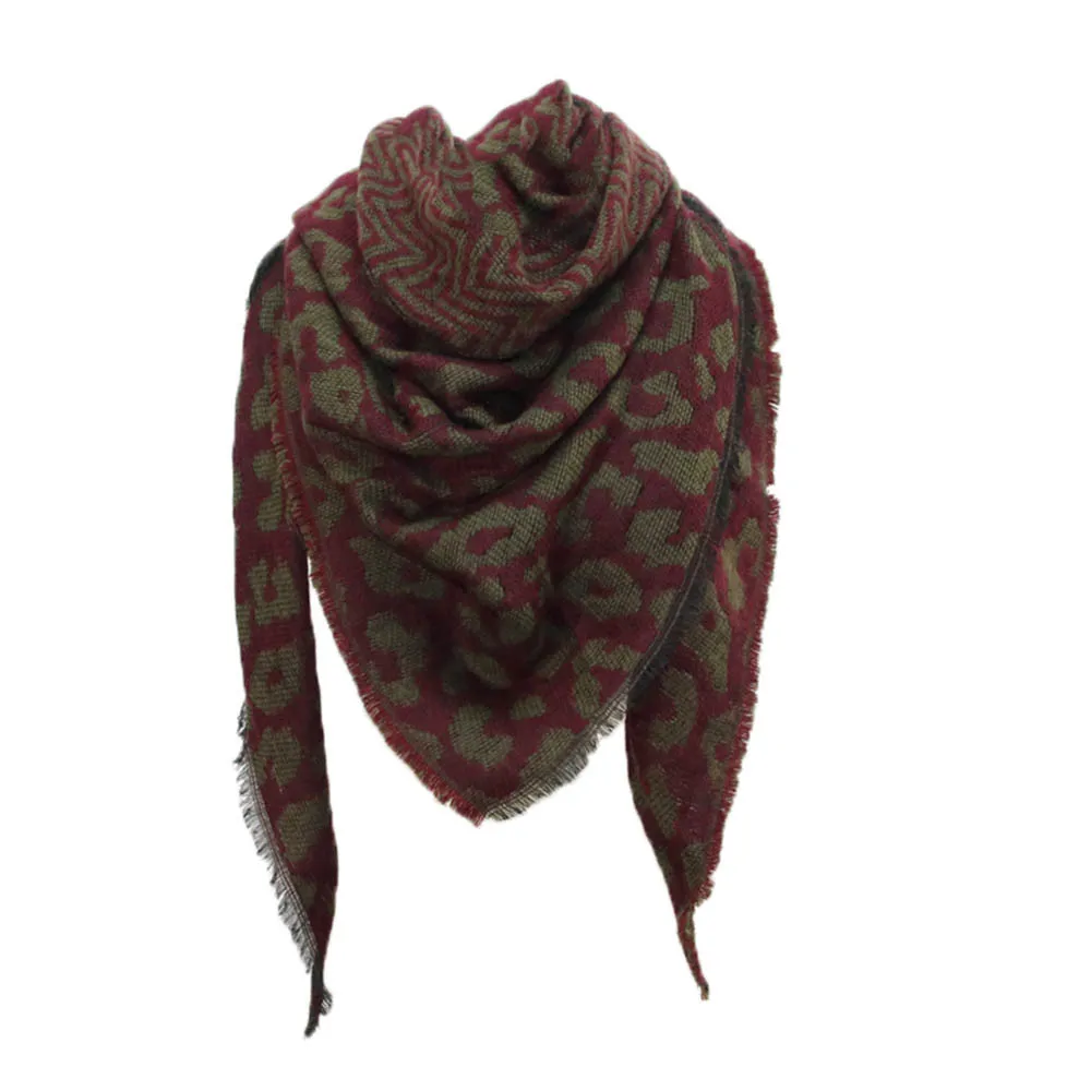 

Fashion Scarf Women Winter comfortable Warm Leopard print Long Wrap Shawl Scarves Stole Cape Scarf echarpe hiver femme#guahao