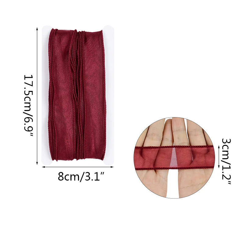 

10yard 30mm Wave Silk Organza Ribbon Flowers Bouquet Packing Bow Material For Wedding Gifts Wrapping Lace Ribbon Hair Ornaments