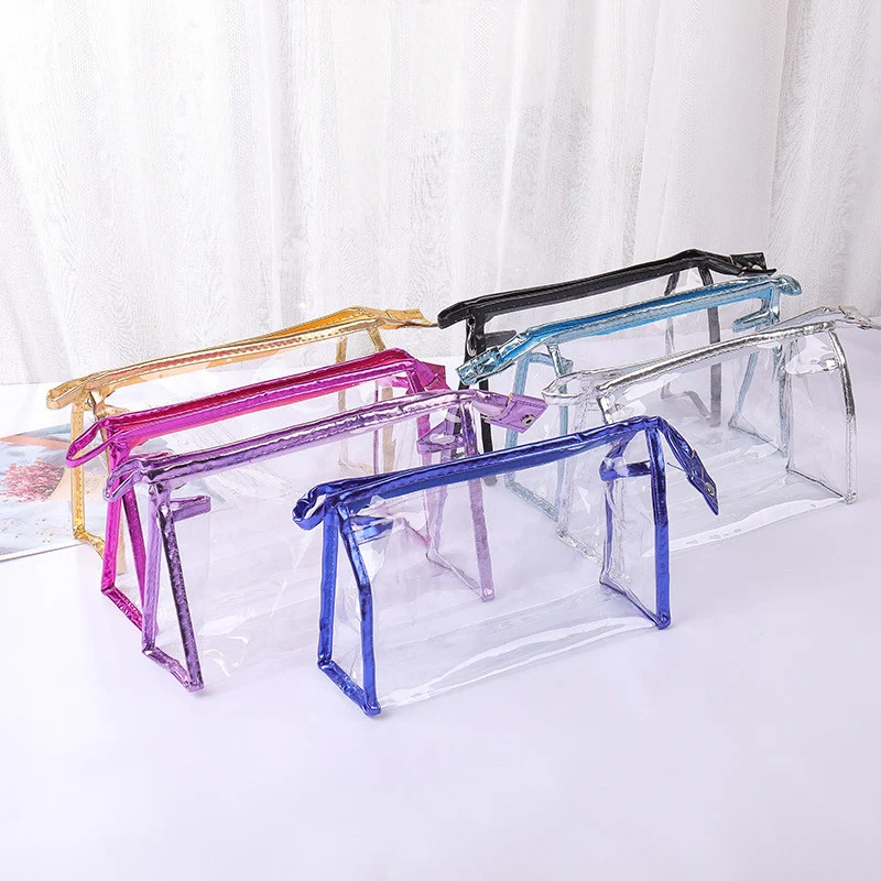 

PVC Women Makeup Cosmetic Bag Waterproof Transparent Make Up Organizer Storage Wash Clear Travel Bags