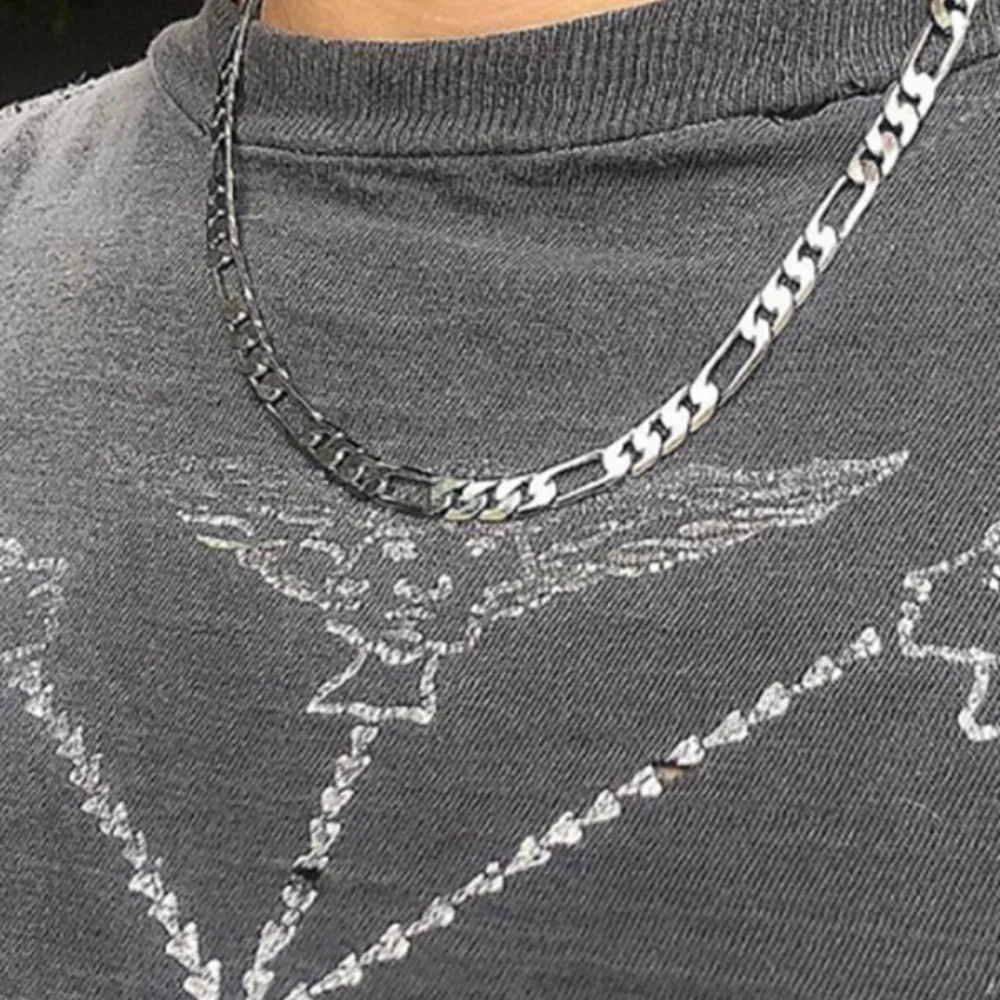 

Hip Hop New Gold Figaro Chain Necklace for Women Men on The Neck Fashion Jewelry Gift Accessories Silver Color Choker