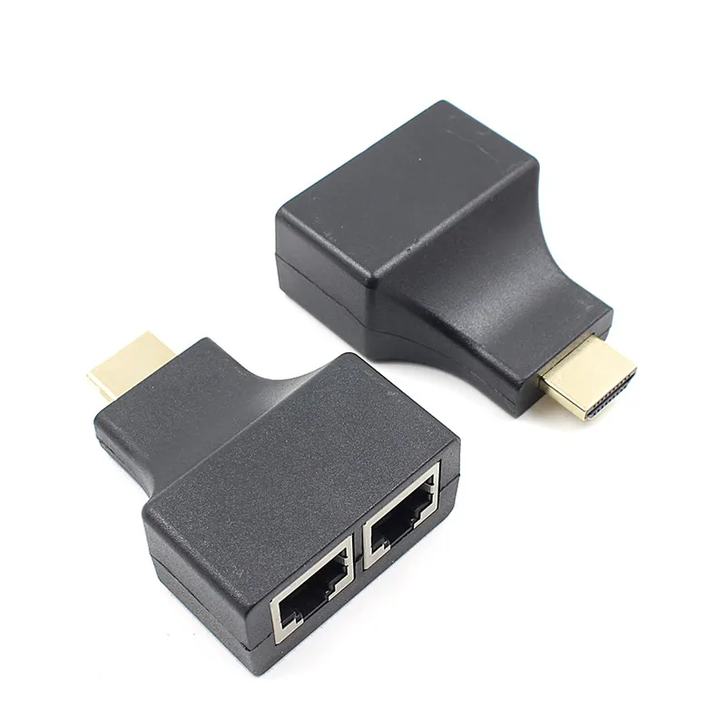 1 пара HDMI-совместимый двойной удлинитель RJ45 CAT5E CAT6 UTP LAN Ethernet ретранслятор-адаптер