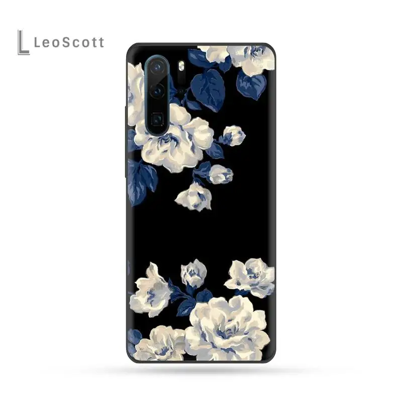 Цветные цветы ретро Мягкий силиконовый чехол для телефона из ТПУ Huawei P9 P10 P20 P30 Lite