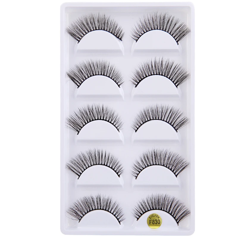 Накладные ресницы из 3D норки ручной работы пять пар мягких и удобных стеблей