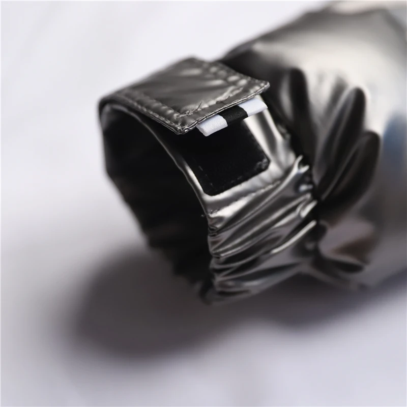 2020 теплая Толстая Серебристая черная блестящая пузырьковая куртка зимнее пальто