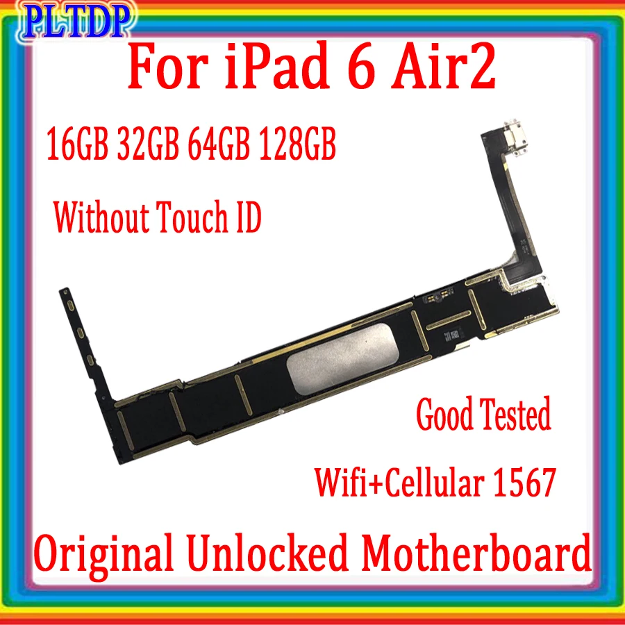 Заводская Разблокировка для iPad 6 Air 2 A1567 материнская плата Wifi + Cellular 100% оригинал