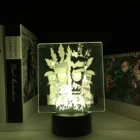 Двухцветный СВЕТОДИОДНЫЙ 3d ночник Faith Totem для детской спальни, светильник льник, двухцветный цветной подарок на день рождения, светодиодсветодиодный акриловая настольная лампа