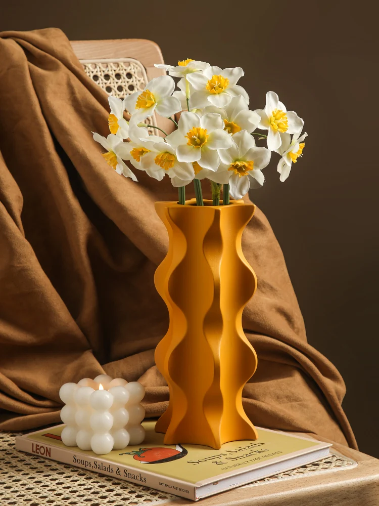 

Ceramic Wine Cabinet Flowers Vase Pot Home Decor Study Dining Table Vase Porcelain Sculpture Living Room Vases Gifts