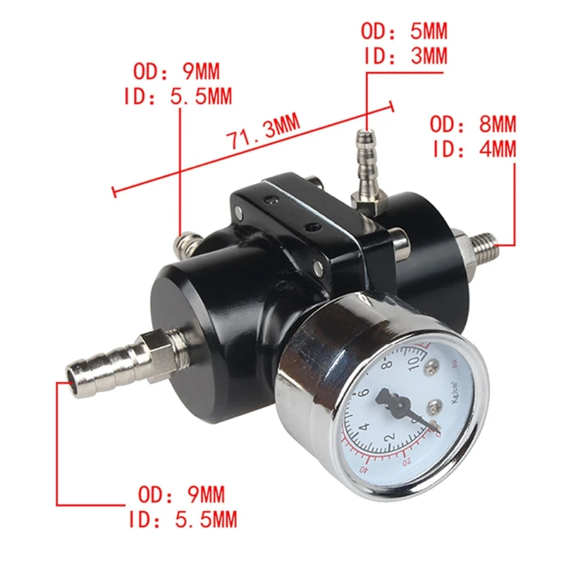 Универсальный Регулируемый регулятор давления топлива 0 140 PSI FPR/Манометр для BMW E39