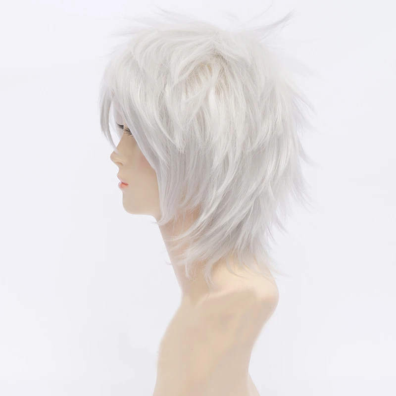 Мужской короткий парик Hunter x Killua Zoldyck костюм для косплея мохнатый многослойный