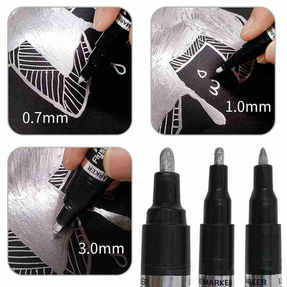 Silver Mirror Marker DIY Paint Chrome Finish Metallic Water UV Resistant Student Supplies Craftwork Pen Accessories | Дом и сад
