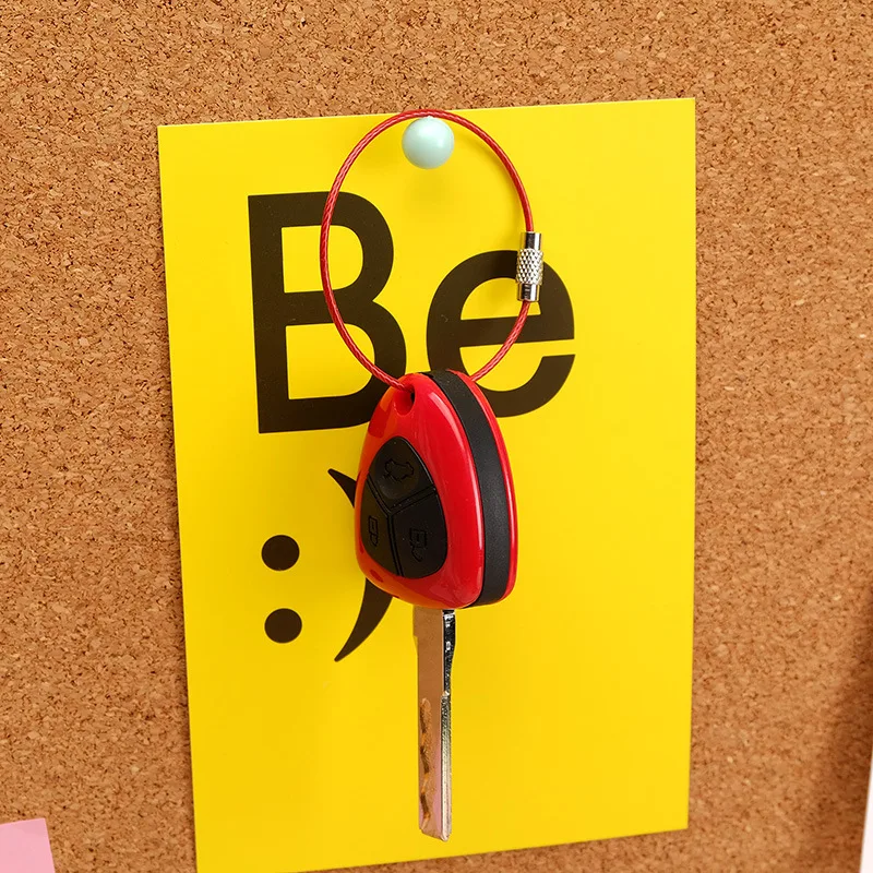 10 шт./лот простой красочный брелок из нержавеющей стали карабин держатель для