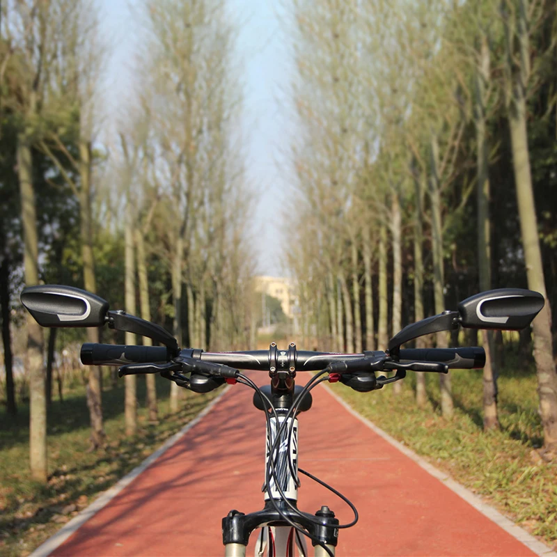 

Left Right Mirror Bicycle Handlebar Reflector Rear View Mirror Mountain Bike Electrical Bike Wide-Range Adjustable Angles Mirror