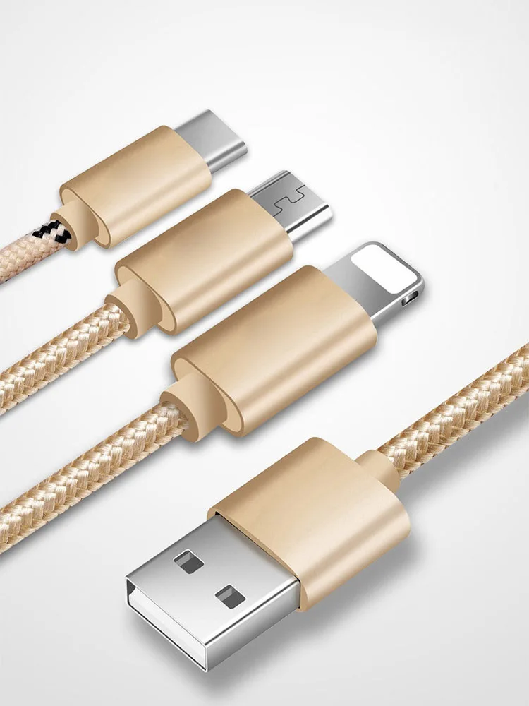 Кабель для зарядки мобильного телефона нейлоновый плетеный провод Apple type c Android