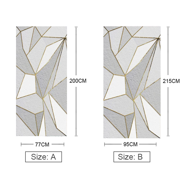 2 шт./компл. персональные геометрические золотые линии 3D наклейки на стену