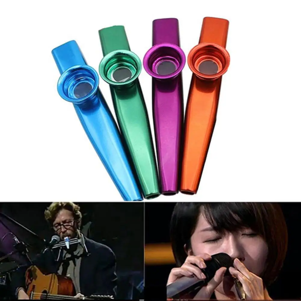 

Детские легкие Музыкальные инструменты Kazoo из алюминиевого сплава, подарок на Рождество, для детского сада