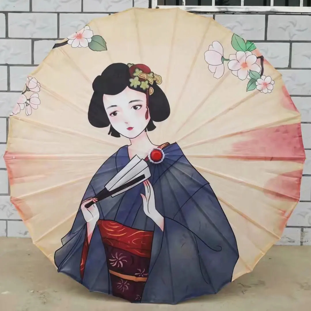 

Japanese style oil paper umbrella dance show
