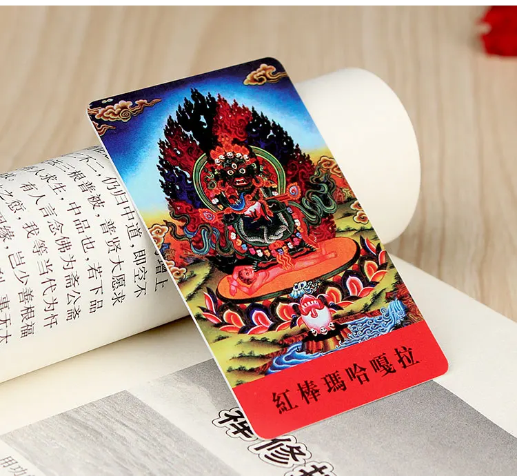 Тибетский буддизм Красный бар Mahagala статуя Будды Амулет карта Будды|Упаковка и