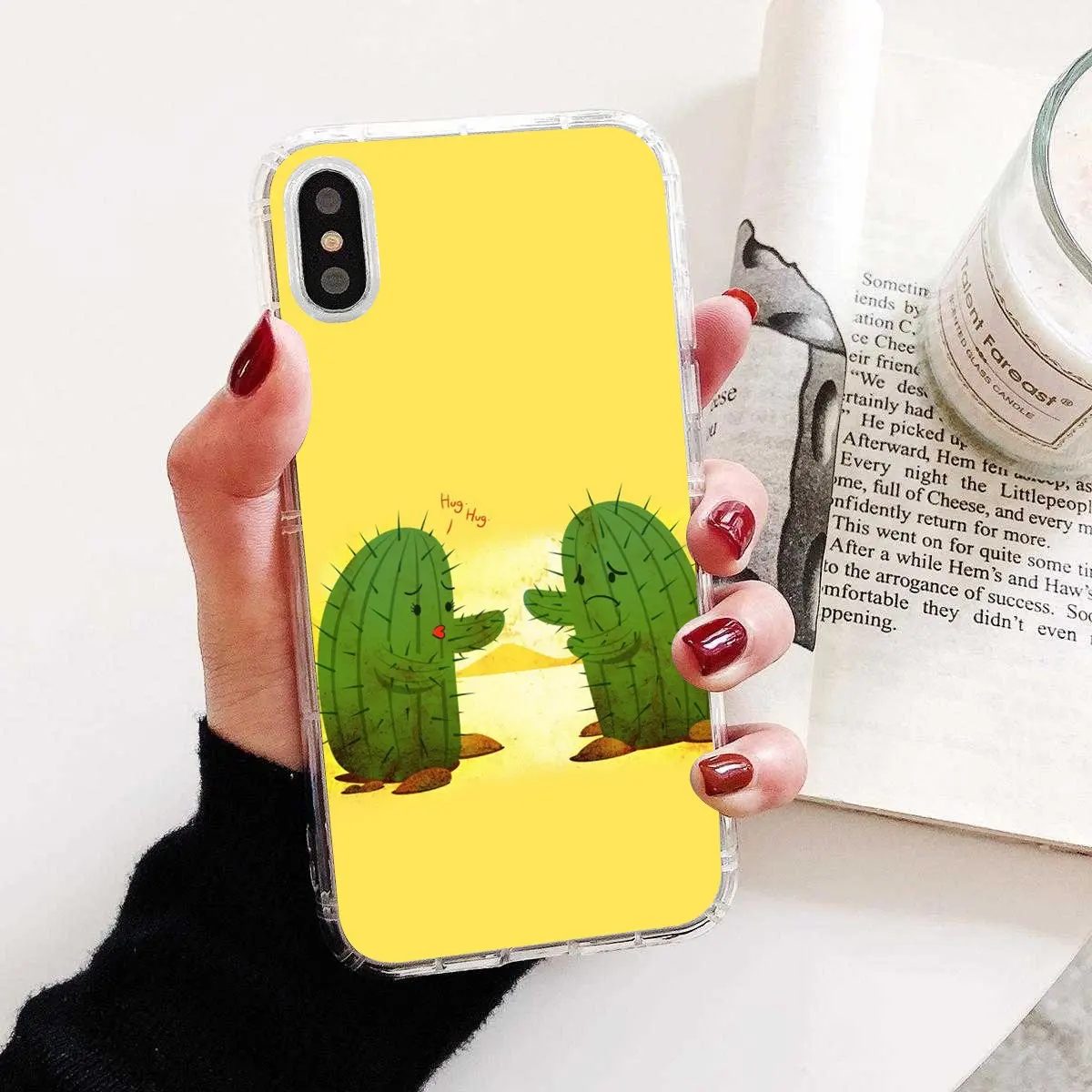 Мягкий чехол из ТПУ с изображением фруктов и зеленых кактусов для Xiaomi Redmi 4A 7A S2 Note 8