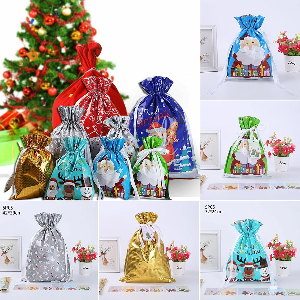 

Bags Uk Present Wrap Party Drawstring Christmas Theme Reusable Sacks Drawstring Gift Party Bag Drawstring Design Candy Bag