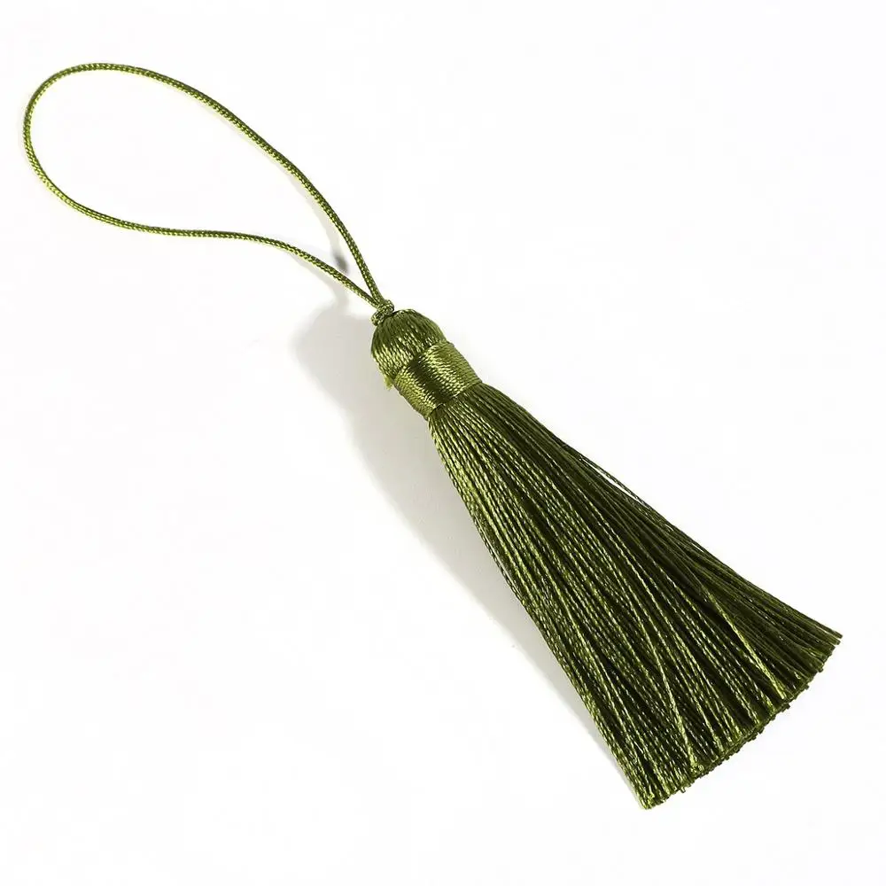 olive green 8 см+ 8 см шнур кисточкой для DIY нитяная занавеска висячая подвеска автомобиль сумка Украшение дома швейная поставка - Цвет: olive green