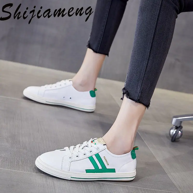 

Повседневная женская обувь, новинка 2021, весенняя обувь, кожаные туфли на голову, маленькие белые туфли, женская обувь для ленивых, женская об...