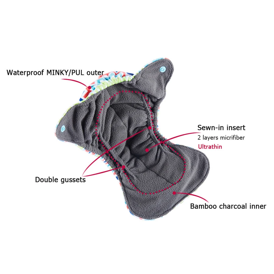 Новорожденный ребенок Подгузники ультратонкий NB AIO одежды подгузник пупка с