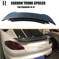 real carbon fiber rear trunk spoiler for porsche panamera 970 2009 2016 auto racing car style boot lip wing