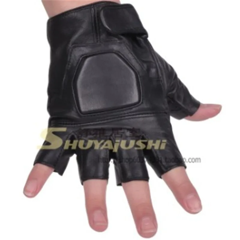 Перчатки мужские без пальцев из овечьей кожи для занятий фитнесом|fitness leather|fitness