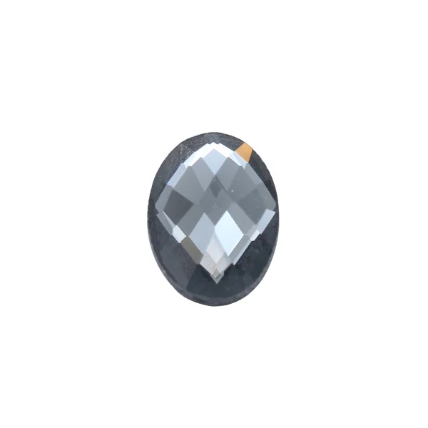 grey 20p 8x10 мм Овальный цветной стеклянный камень с плоской задней поверхностью без горячей фиксации граненые хрустальные стразы Драгоценности кабошон Кнопка скрапбук ремесло - Цвет: grey