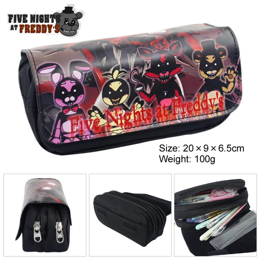 Тканевый чехол-карандаш Five Nights at Freddy's Freddy Bonnie, женская косметичка на молнии, Мультяшные канцелярские сумки