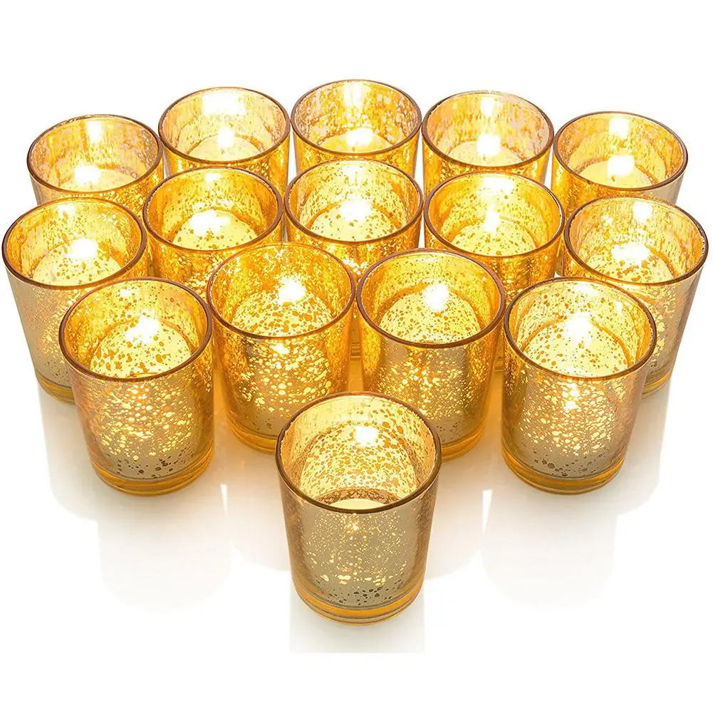 Стекло с украшением в виде кристаллов как стеклянный подсвечник Романтический