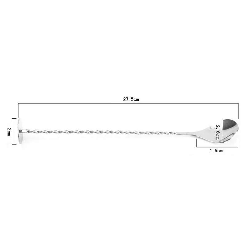

Stainless Steel Threaded Bar Spoon Swizzle Stick Coffee Cocktail Mojito Wine Spoons Barware Bartender Tools Accessories