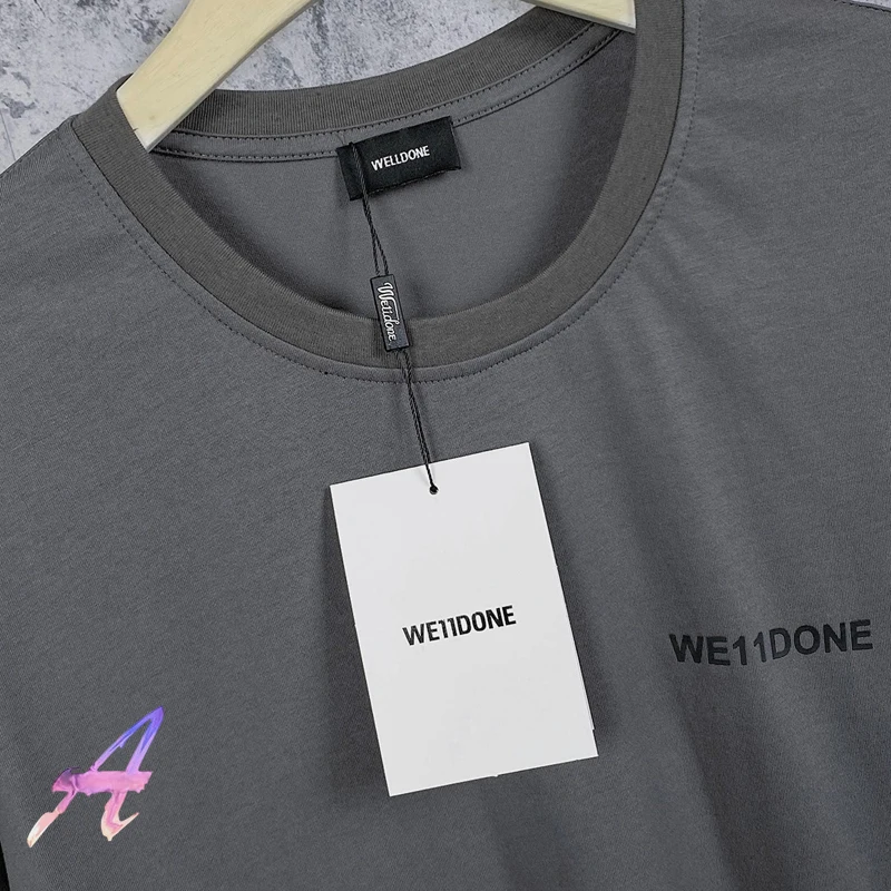 

WE11DONE T-shirts Men Women 3D Foaming Printing Well Done Tshirts Fashion Casual Welldone Top Tees Streetwear Harajuku